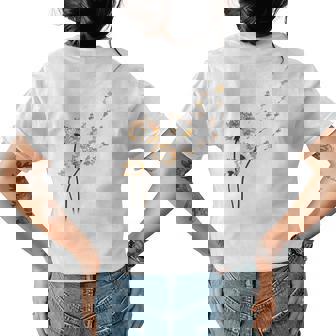 Corgis Flower Flying Dandelion Funny Dog Lover Flower Womens Back Print T-shirt | Mazezy