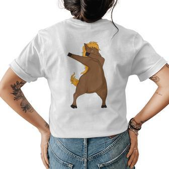 Cute Horse In Dab Dance A Gift For Boys And Girls Womens Back Print T-shirt | Mazezy CA