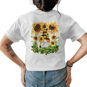 Cute Sunflower Gnome For Funny Gardener And Cute Mom Summer Womens Back Print T-shirt | Mazezy DE