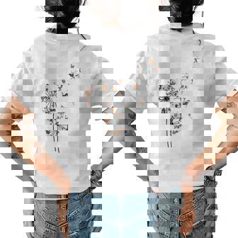 Dandelion Chicken Flower - Floral Chicken Tree Lover Womens Back Print T-shirt | Mazezy