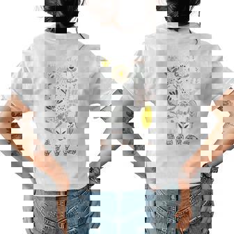 Deaf Asl Sign Language Faith Christian Wildflower Bible Boho Faith Funny Gifts Womens Back Print T-shirt | Mazezy