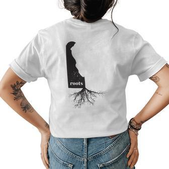 Delaware Roots State Men Women Home Pride Gifts Womens Back Print T-shirt | Mazezy
