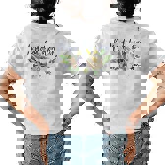 Floral Maid Of Honor Bachelorette Bridal Shower Womens Back Print T-shirt | Mazezy