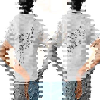 Funny Dandelion Flower Tricolor Corgi- Gift For Lover Womens Back Print T-shirt | Mazezy