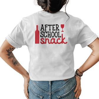 Funny School Teacher Gift Wine Lover Mom Sassy Ladies Booze Womens Back Print T-shirt | Mazezy