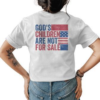 Gods Children Are Not For Sale Funny Quote Gods Children Womens Back Print T-shirt | Mazezy