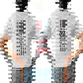 Gods Children Are Not For Sale Womens Back Print T-shirt | Mazezy