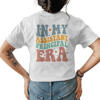Groovy In My Assistant Principal Era Job Title School Worker Womens Back Print T-shirt - Monsterry AU