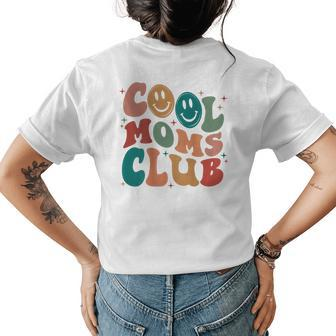 Groovy Mama Cool Moms Club Funny Women Cool Mom On Back Womens Back Print T-shirt - Monsterry