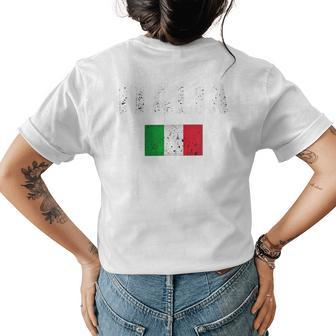 Italia Italy National Pride Soccer Gift Suvenir Womens Back Print T-shirt | Mazezy
