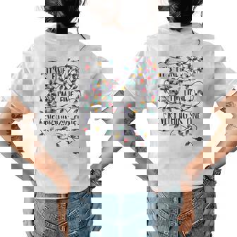 Its Fines Im Fines Everything Is Fine Christmas Lights Womens Back Print T-shirt | Mazezy