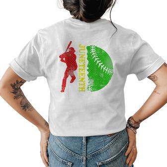 Junenth Baseball Style Women Men Kids Womens Back Print T-shirt | Mazezy
