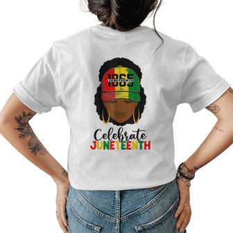 Junenth Celebrate 1865 June 19Th Black Women Black Pride Womens Back Print T-shirt - Thegiftio UK