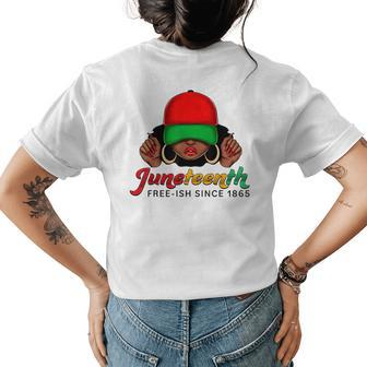 Junenth Women Celebrating Black Freedom Day 1865 Womens Back Print T-shirt - Thegiftio UK