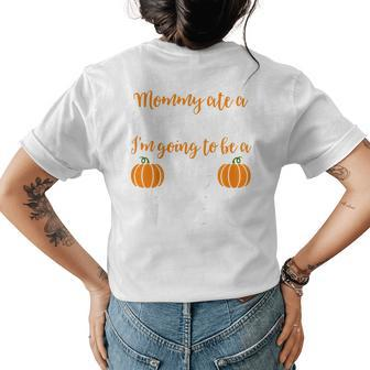 Kids Big Sister Fall Pregnancy Announcement Halloween For Sister Womens T-shirt Back Print | Mazezy
