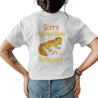 Leopard Gecko Lizard Reptile Funny Womens Back Print T-shirt | Mazezy