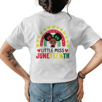 Little Miss Junenth Brown Skin Princess Cute Girls Kids Womens Back Print T-shirt - Thegiftio UK