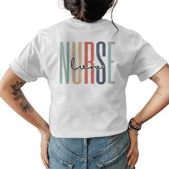Lvn Nurse Appreciation Rn Registered Nurse Grad Retro Womens Back Print T-shirt | Mazezy