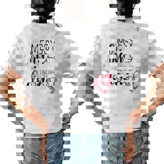 Messy Bun And Getting Things Done Womens Back Print T-shirt | Mazezy