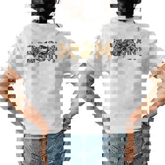 Mom Lips Leopard Sunflower Bee Design For Mothers Day Womens Back Print T-shirt | Mazezy