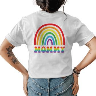 Mommy Rainbow Lgbt Flag Gay Pride Month Lesbian Mom Womens Back Print T-shirt | Mazezy