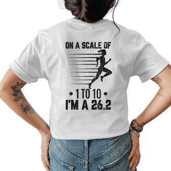 On A Scale 1 To 10 Im A 262 Funny Marathon Runner Graphic Womens Back Print T-shirt - Thegiftio UK