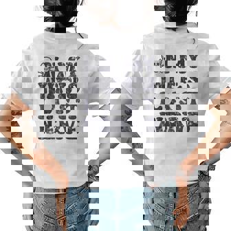 On My Wifes Last Nerve Funny Husband Funny Gifts For Husband Womens Back Print T-shirt | Mazezy