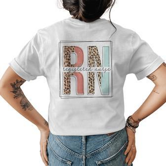 Registred Nurse Leopard Rn Life Nurses Day Medical Nursing Womens Back Print T-shirt | Seseable CA