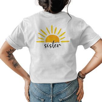 Sister Of The Birthday First Trip Around The Sun Birthday Gifts For Sister Funny Gifts Womens Back Print T-shirt | Mazezy