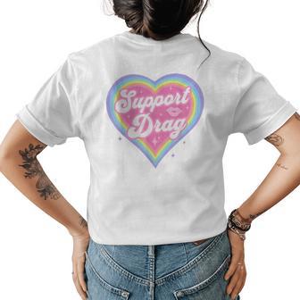 Support Drag Rights Funny Drag Queen Show Protest Lgbtq Womens Back Print T-shirt - Thegiftio UK