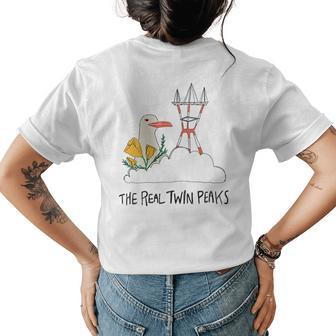 The Real Twin Peaks San Francisco Pride Seagull Radio Tower Womens Back Print T-shirt | Mazezy