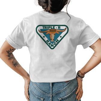 Triple R Ranch | Western Cowboy Cowgirl Womens Back Print T-shirt