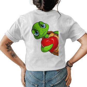 Turtle Tortoise Girls Kids Boys Women Womens Back Print T-shirt - Seseable