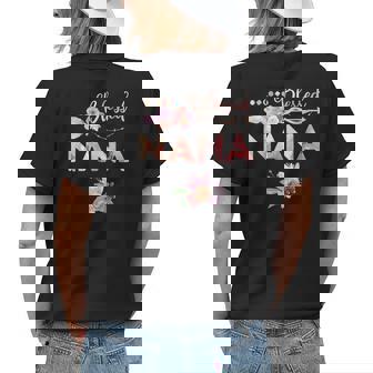 Blessed Nana Floral Grandma Mothers Day Gift Gift For Womens Womens Back Print T-shirt | Mazezy