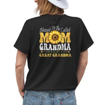 Blessed To Be Called Mom Grandma Great Grandma Mothers Day Gift For Womens Womens Back Print T-shirt - Seseable