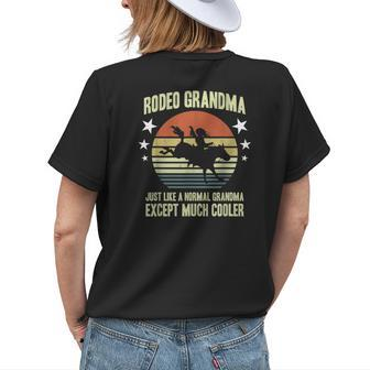 Cowgirl Women Horse Rider Rancher Grandmother Rodeo Grandma Womens Back Print T-shirt | Mazezy