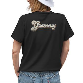 Grammy Gifts For Grandma Retro Vintage Mothers Day Grammy Womens Back Print T-shirt - Seseable