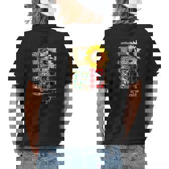 Grandma Love Gigilife Sunflower Bee Womens Back Print T-shirt | Mazezy