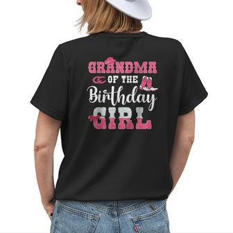 Grandma Of The Birthday Girl Western Cowgirl Themed 2Nd Bday Womens Back Print T-shirt | Mazezy