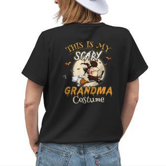 Halloween This Is My Scary Grandma Costume Womens Back Print T-shirt | Mazezy