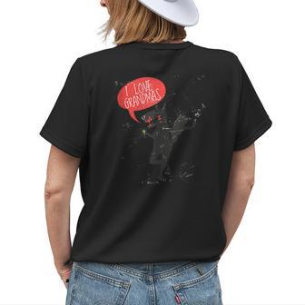 I Love Grandmas Riding-Hood Scary Womens Back Print T-shirt | Mazezy