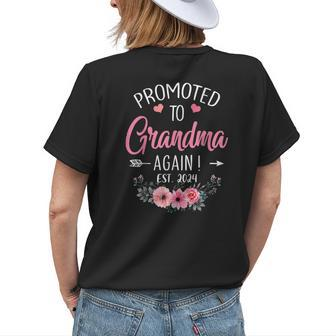 Promoted To Grandma Again 2024 Mothers Day Womens Back Print T-shirt - Seseable
