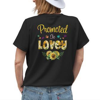 Promoted To Lovey Sunflower Grandma Gift For Womens Womens Back Print T-shirt | Mazezy