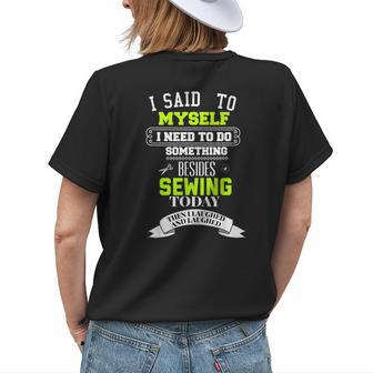 Sewing Machine Fun T For Mom Grandma Aunt Sew Craft Womens Back Print T-shirt | Mazezy