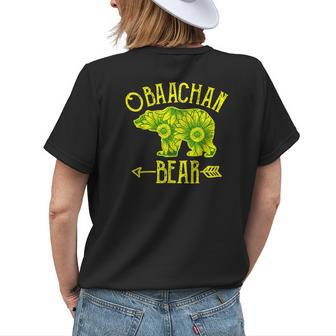 Sunflower Obaachan Bear For Women Japanese Grandma Womens Back Print T-shirt | Mazezy