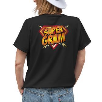 Super Grandma Superhero Grandmothers Comic Book Women Gift For Womens Womens Back Print T-shirt | Mazezy