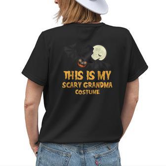 This Is My Scary Grandma Costume Adult Halloween Womens Back Print T-shirt | Mazezy
