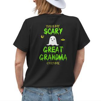 This Is My Scary Great Grandma Costume Halloween Lazy Easy Womens Back Print T-shirt | Mazezy