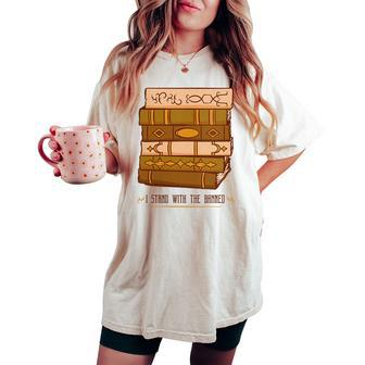 Im With The Banned Books I Read Banned Books Lovers Library Women's Oversized Comfort T-shirt | Mazezy