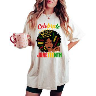 Celebrate Junenth 1865 Black History Month Women Women's Oversized Graphic Print Comfort T-shirt - Thegiftio UK